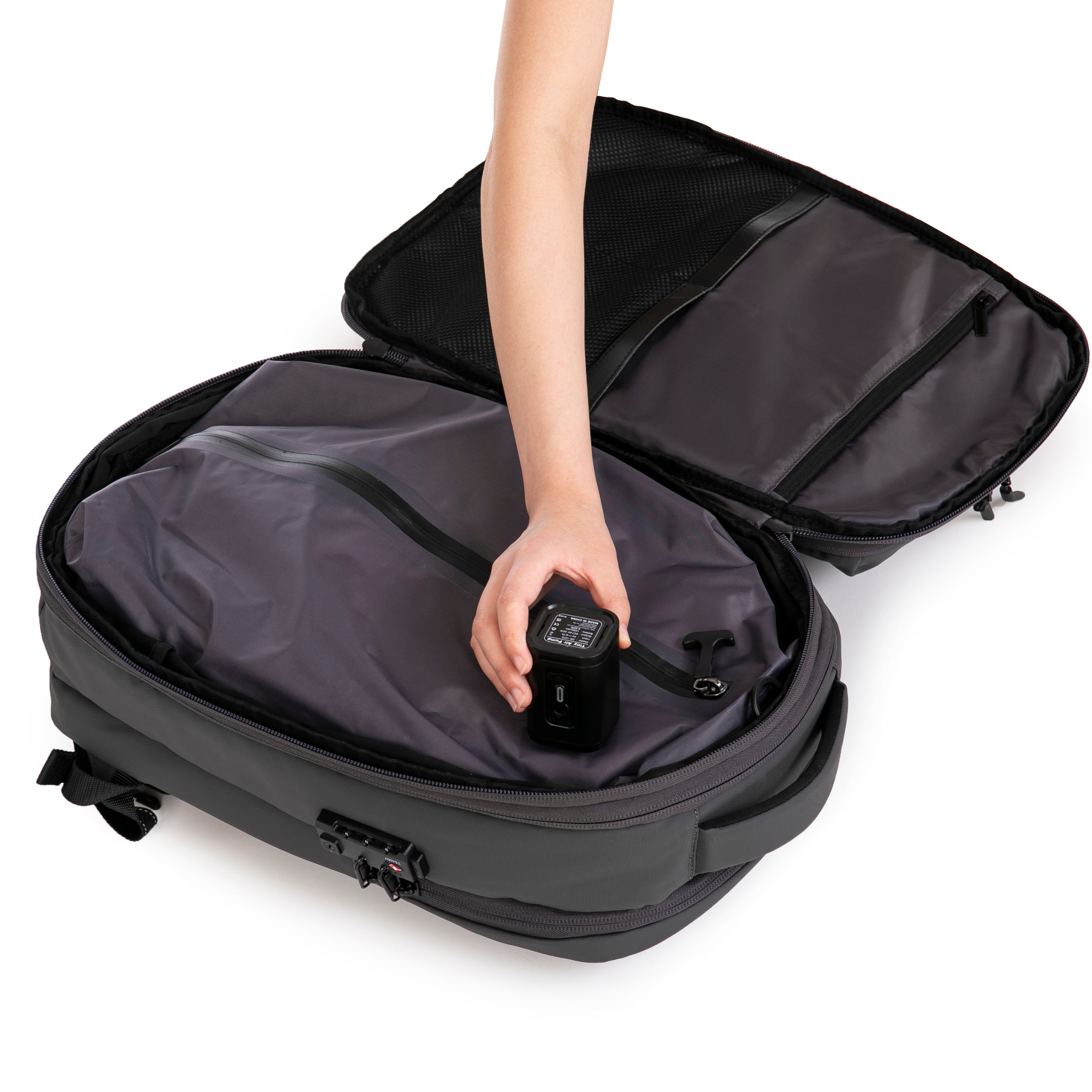 Sac à dos compressible V2 – Avec ou sans pompe, sac de compression inclus