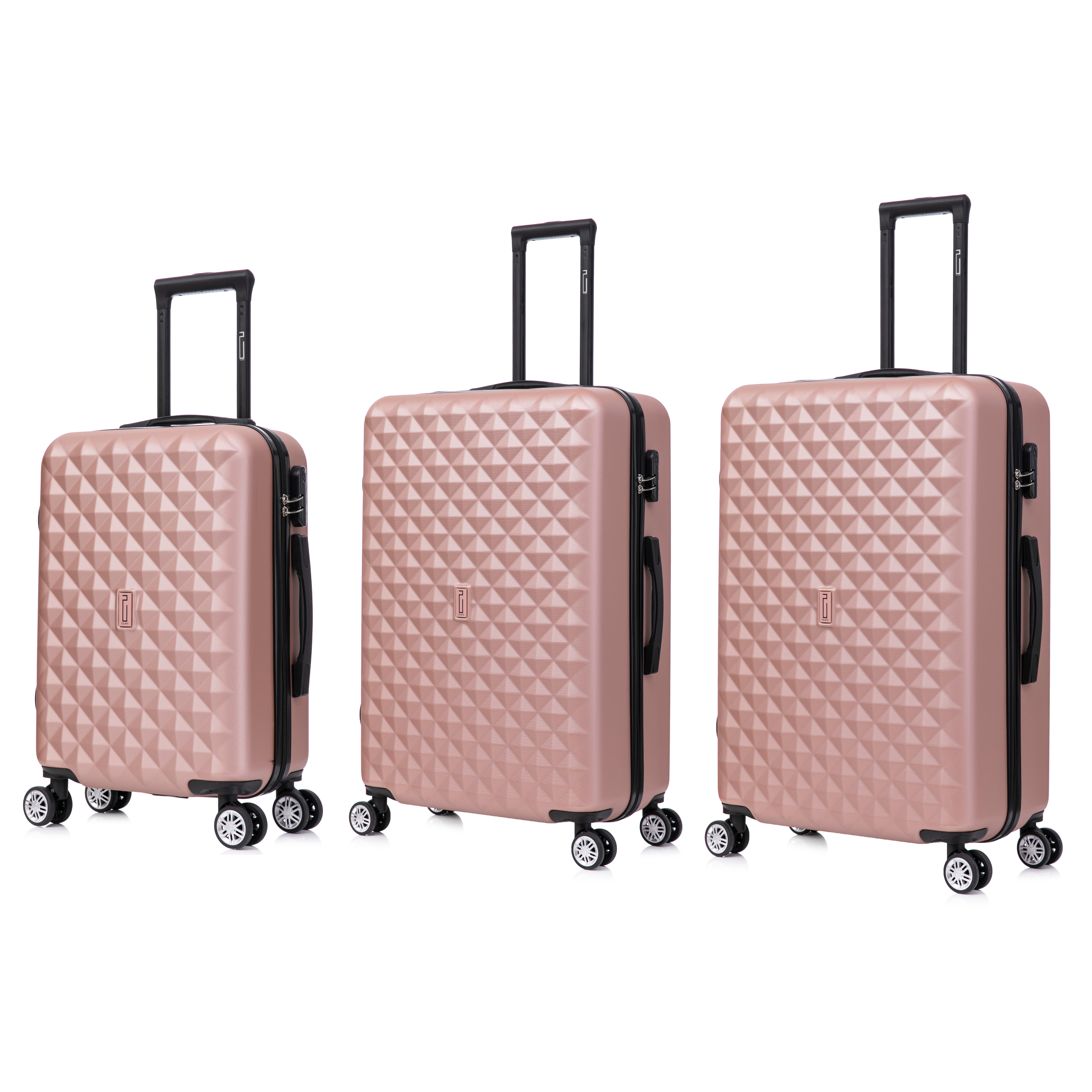 3-Piece Urban Luggage Set | Cabin Suitcase | Medium Suitcase | Large Suitcase – Rose Gold