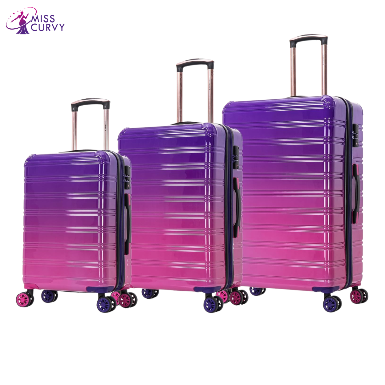 Set Valise 3 pièces Polycarbonate | Valise Cabine | Valise Moyenne | Valise Grande
