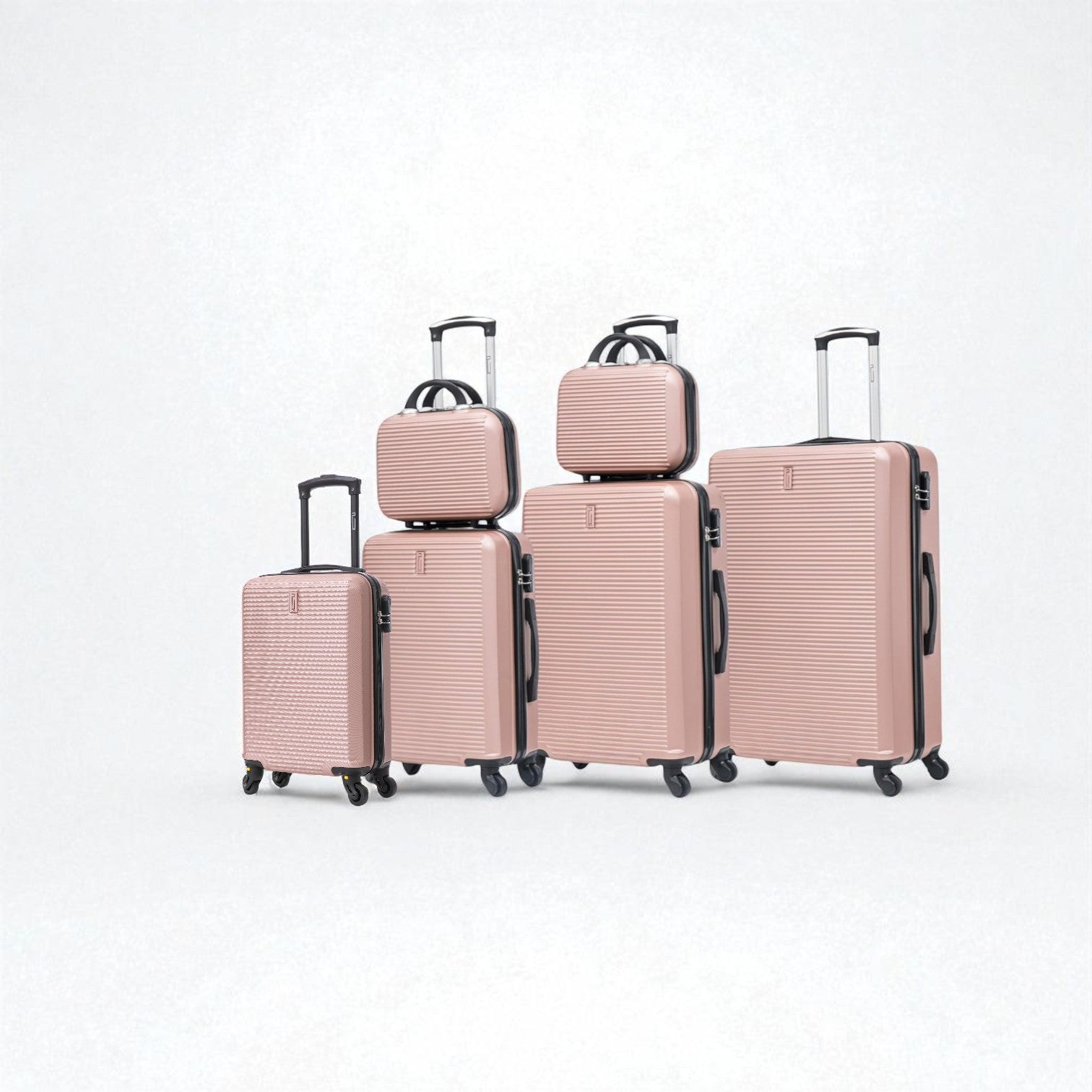 6-piece Weekend Suitcase Set – 4 suitcases + 2 vanity cases