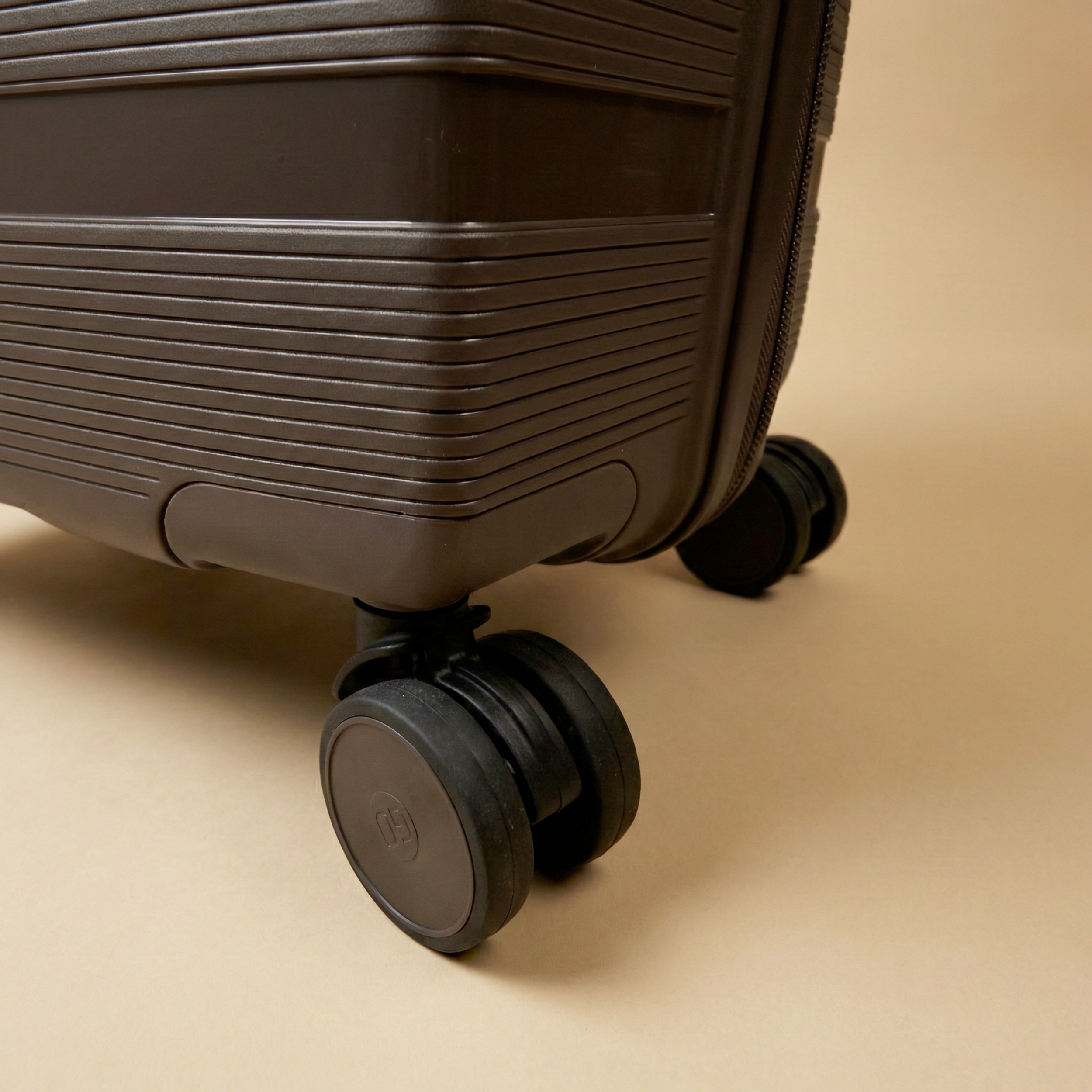 Set 3 Valises – Polypropylène (XL-75cm) (L-65cm) (S-55cm) – Marron Taupe