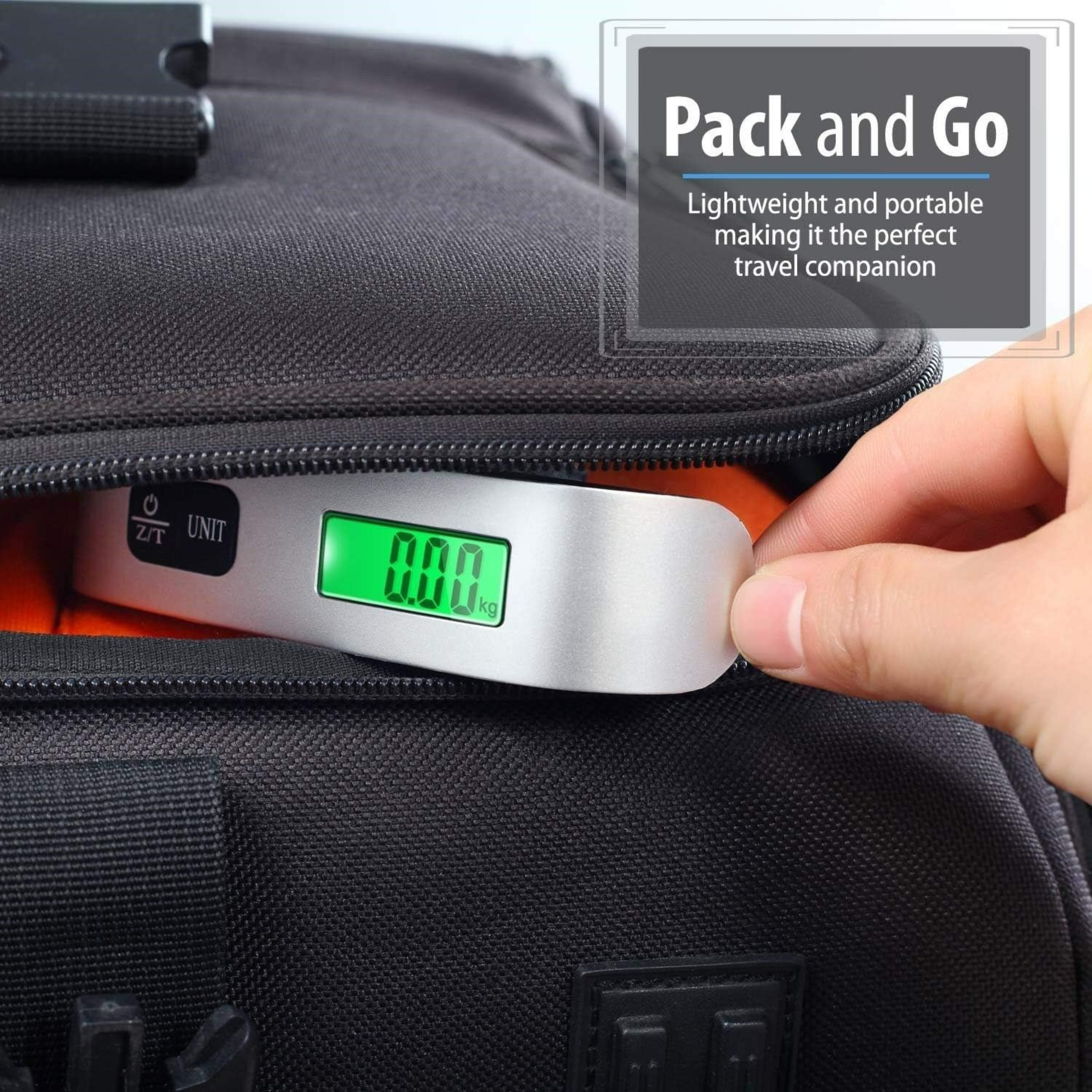 Electronic Baggage Scale | Portable Digital Baggage Scale with Temperature Function | Ideal for Travel and Airports