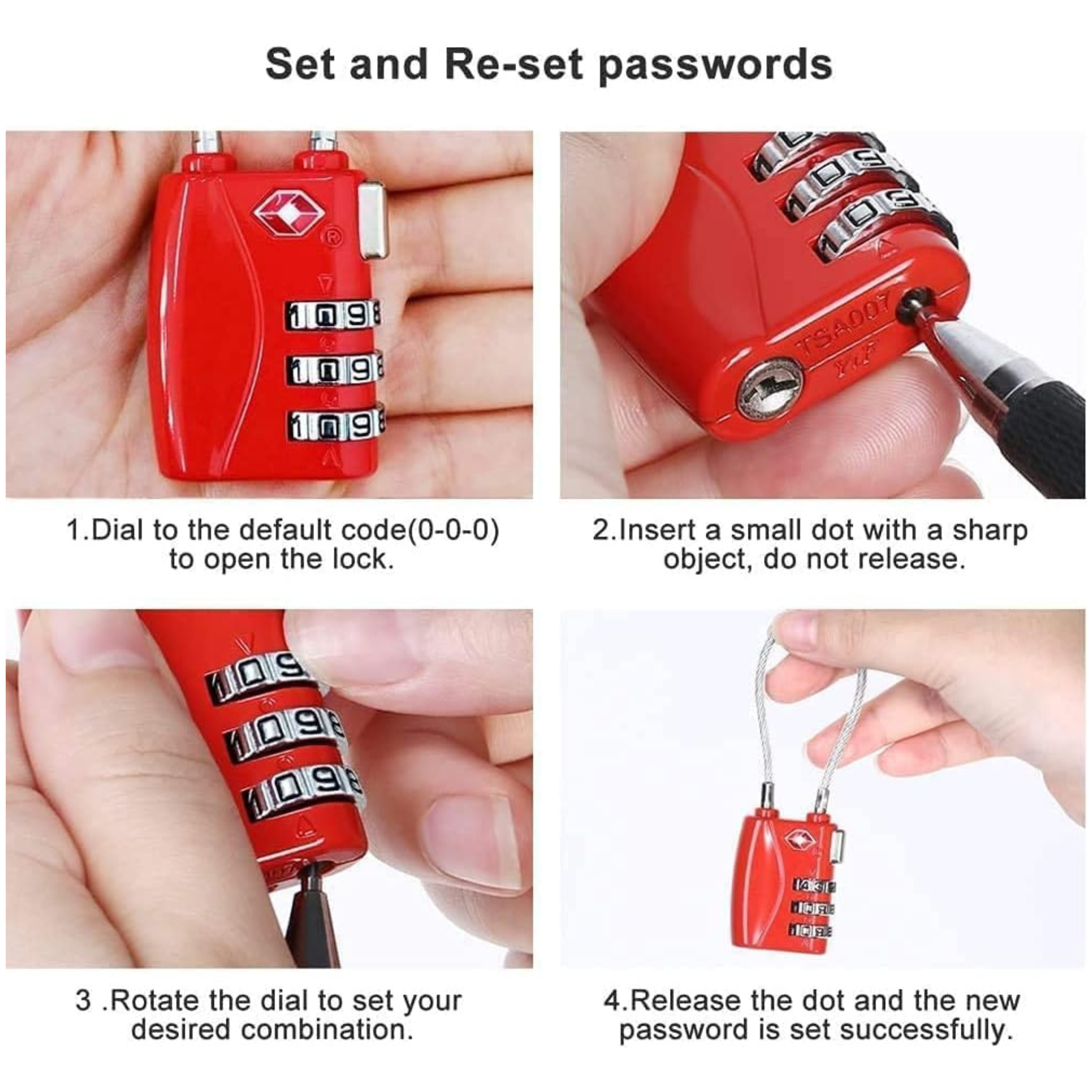 Cadenas TSA Valise Avion | Cadenas Code | Cadenas Valise | Protection Idéale pour Vos Bagages |