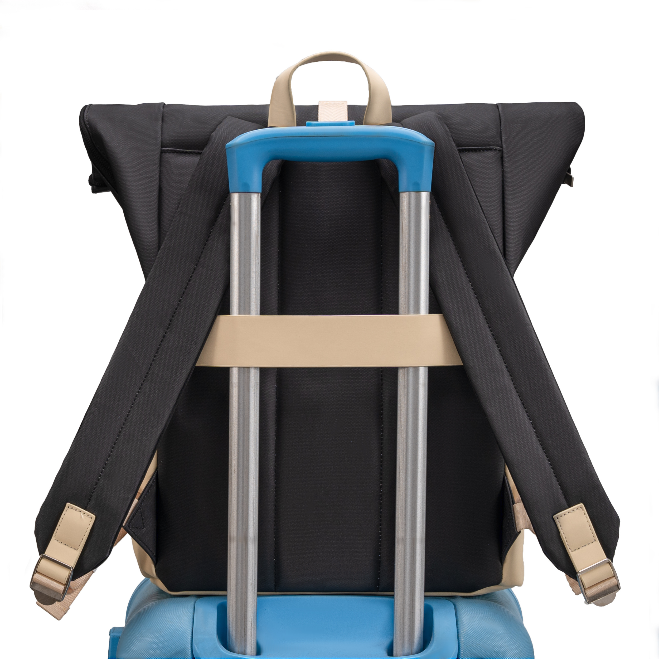 Sac à dos Roll-Top CELIMS - Bagage à Main 40x30x20cm - Imperméable & Ultra-Résitant - Rose