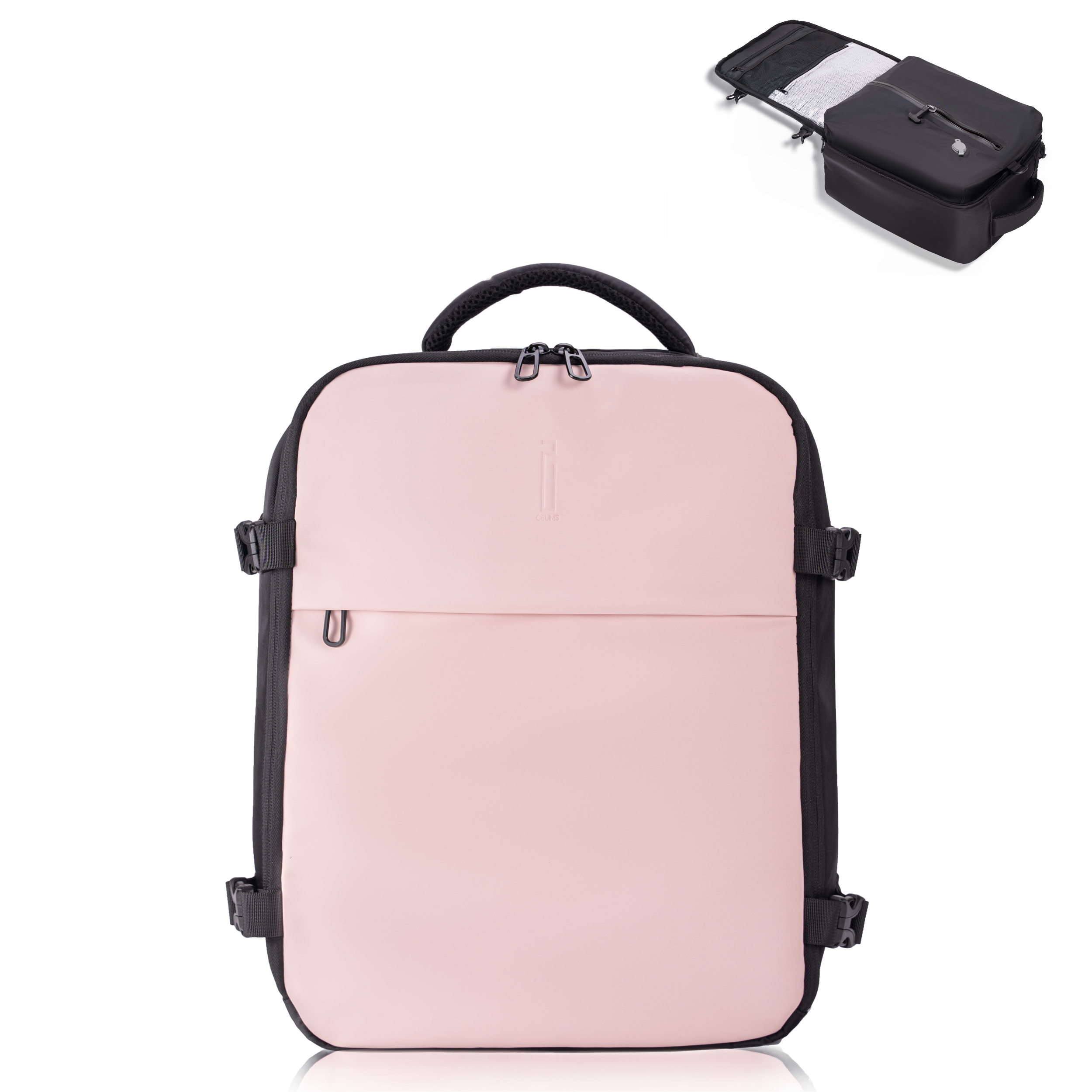 Sac à dos Sous Vide 40x30x20 CELIMS - Bagage à Main - Imperméable - Rose