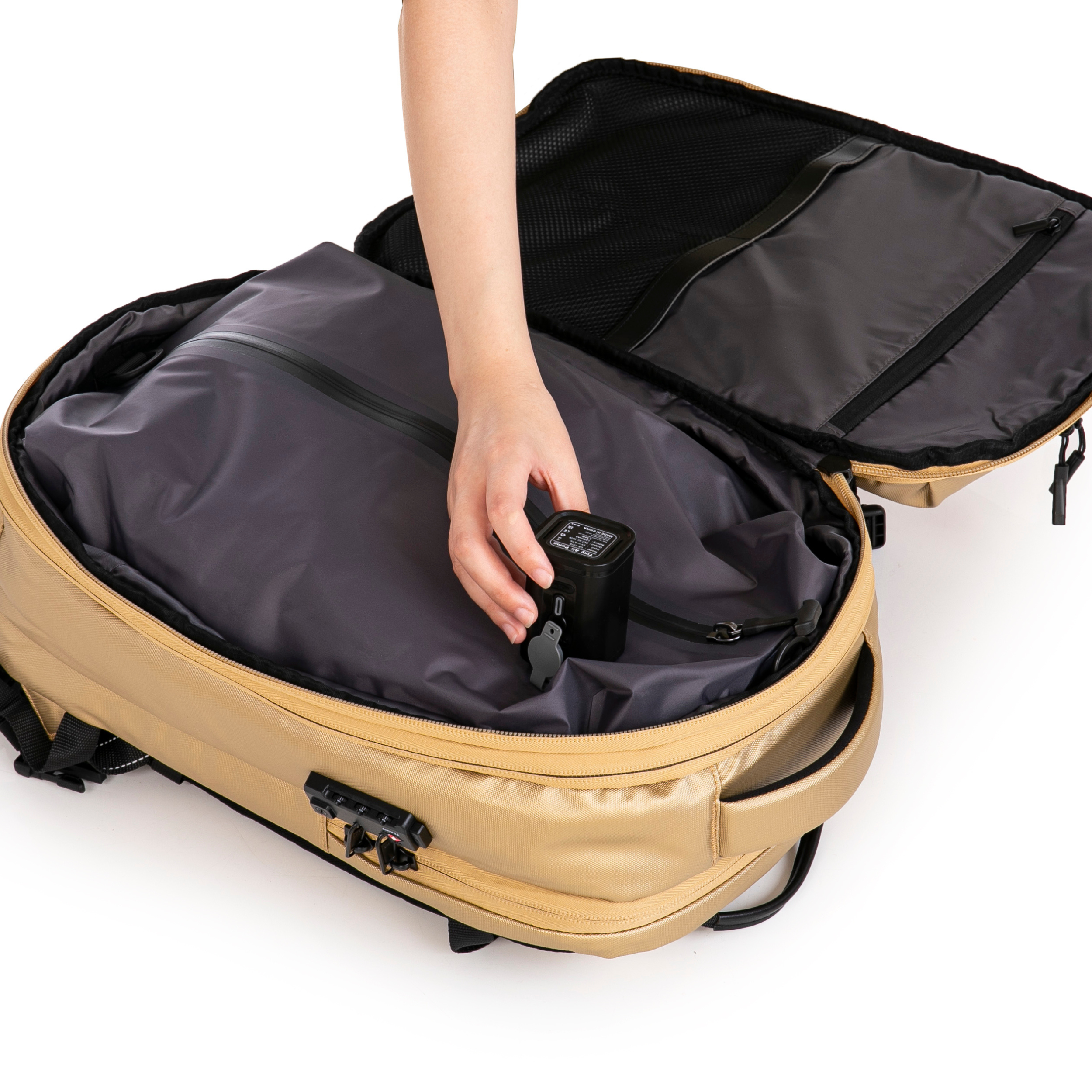 Sac à dos compressible V2 – Avec ou sans pompe, sac de compression inclus