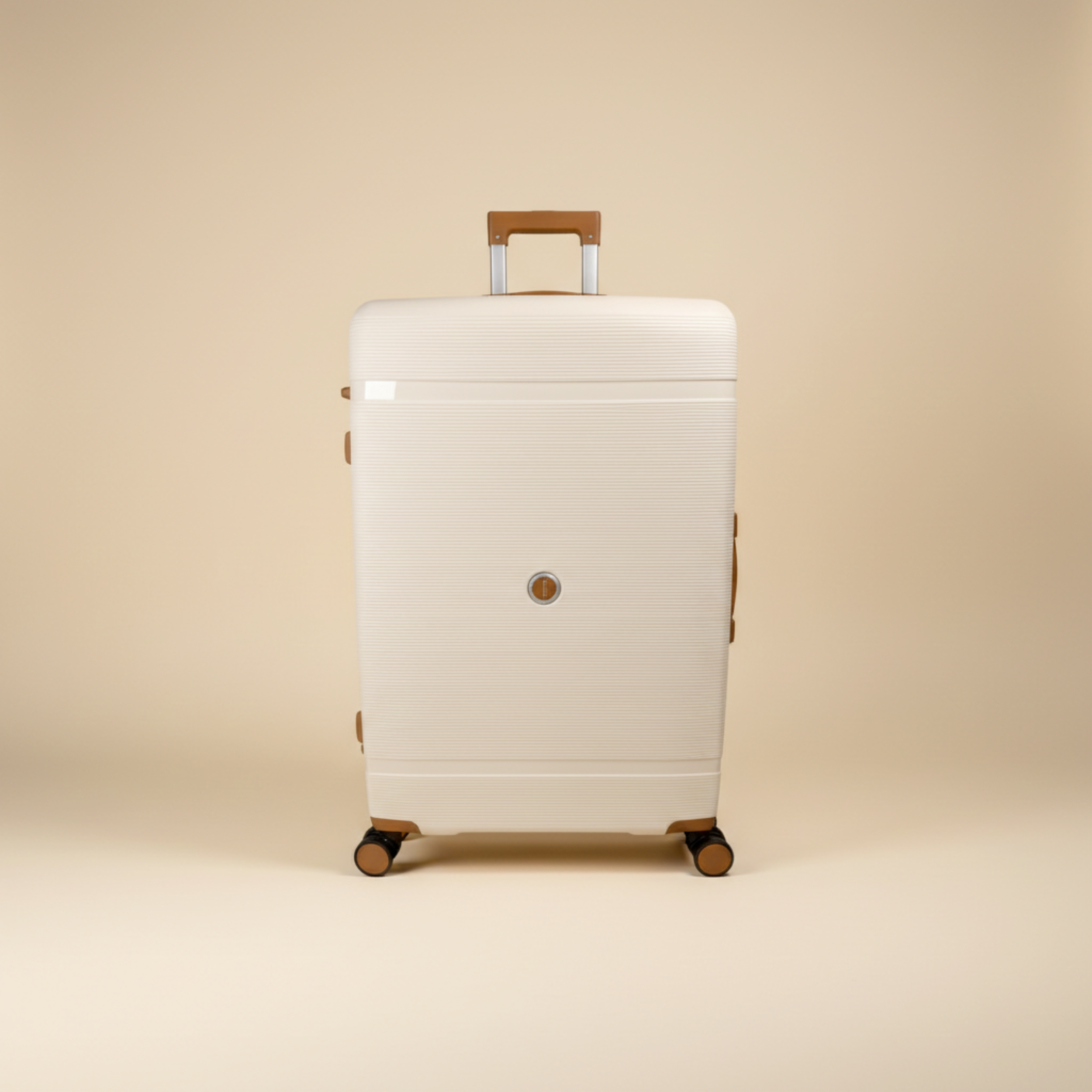 Set 3 Valises – Polypropylène (XL-75cm) (L-65cm) (S-55cm) – Beige