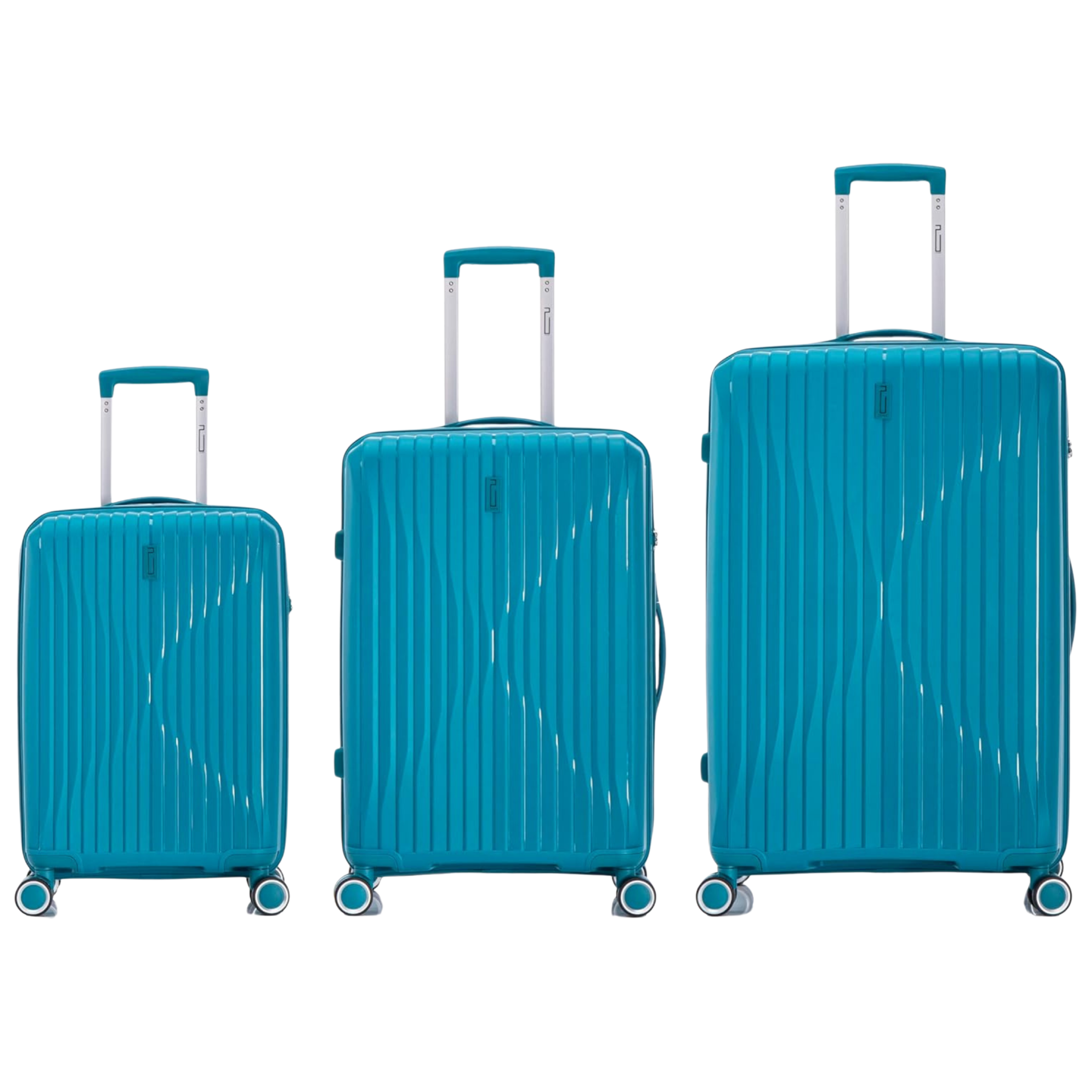 3 Piece Polypropylene Suitcase Set | Cabin Suitcase | Medium Suitcase | Large Suitcase - Blue