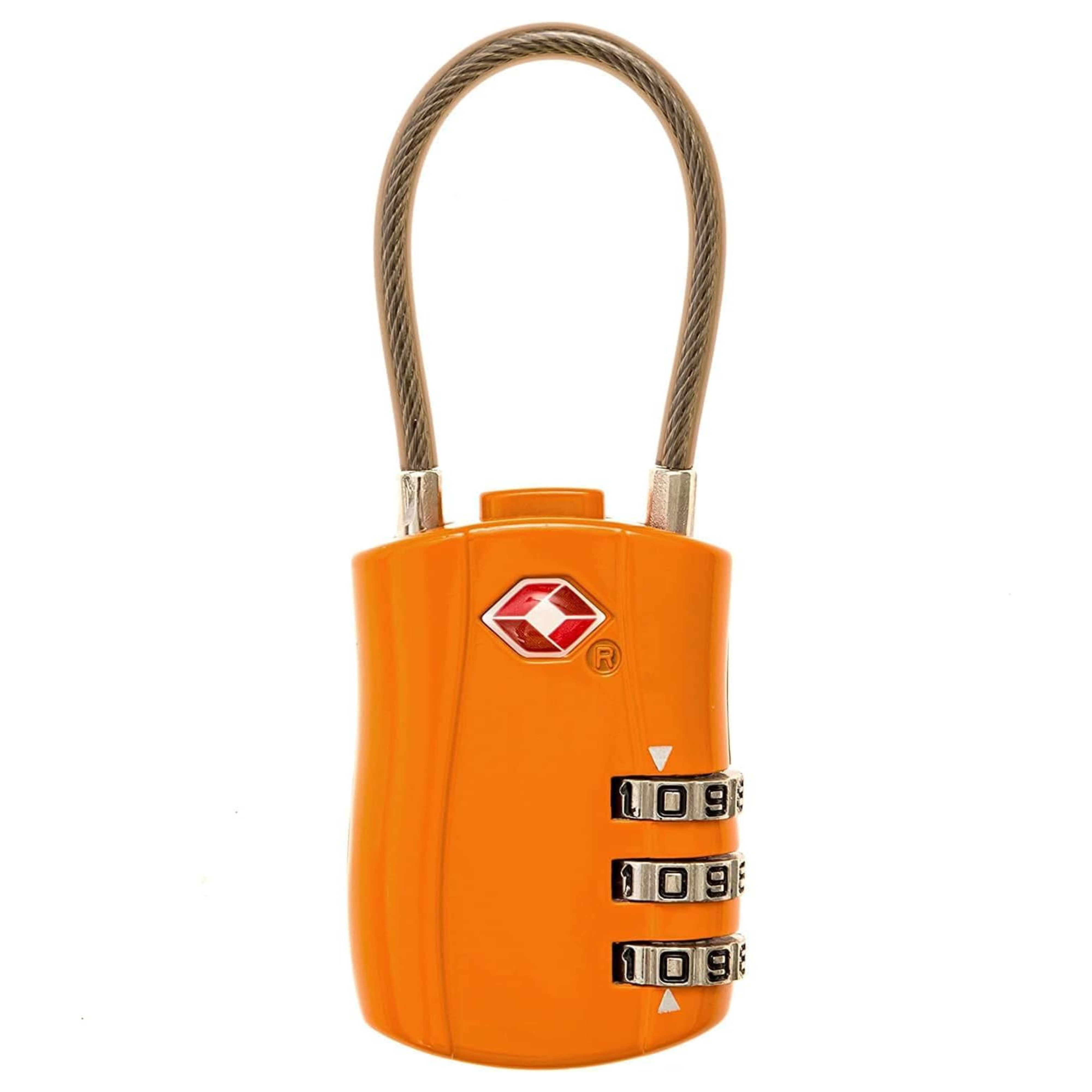 TSA Luggage Lock | Combination Lock | Suitcase Lock | Ideal Protection for Your Baggage | Orange