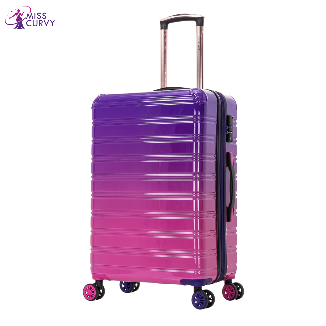 25” Medium Suitcase Polycarbonate | 20 kg Suitcase | Purple Gradient