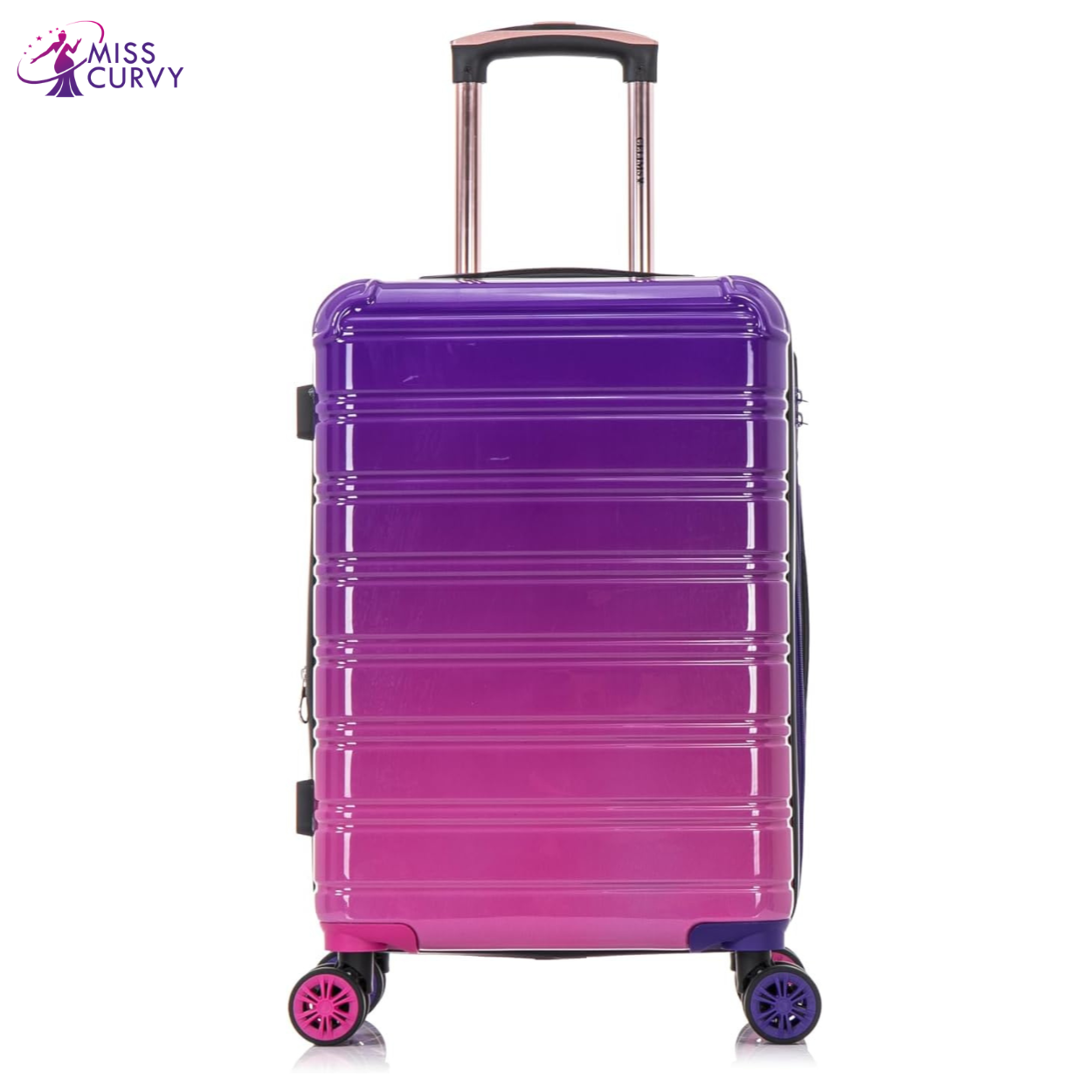 20” Carry-On Suitcase Polypropylene | Cabin Luggage | Purple Gradient