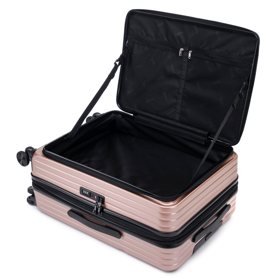 Set de 3 Valises ABS – Front Opening - Extensible & Serrure TSA (XL-75 cm / L-65 cm / S-56 cm)