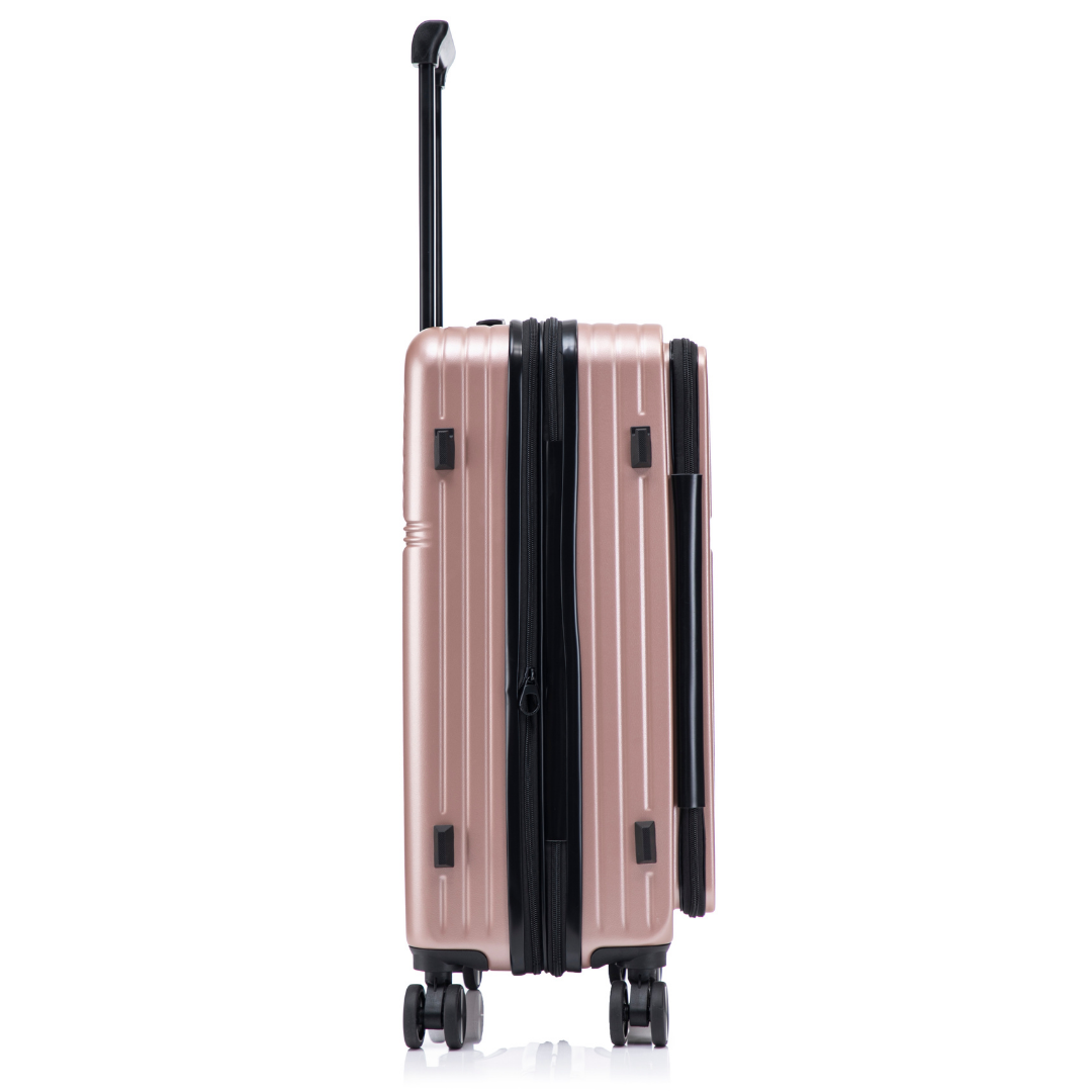 Set de 3 Valises ABS – Front Opening - Extensible & Serrure TSA (XL-75 cm / L-65 cm / S-56 cm)