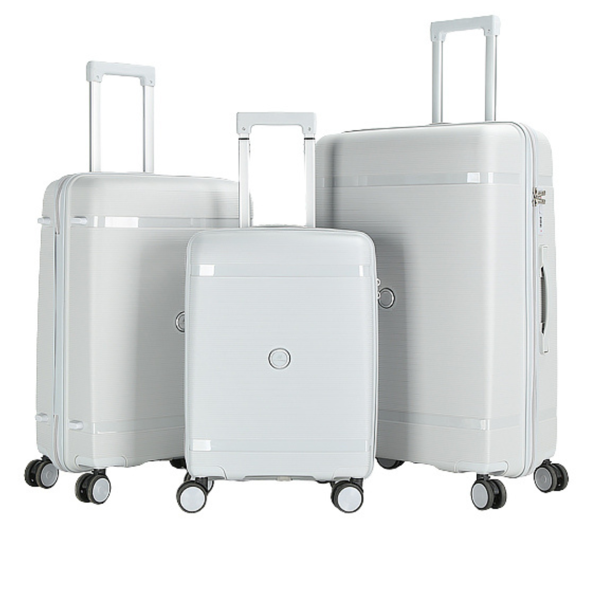 Set 3 Valises – Polypropylène (XL-75cm) (L-65cm) (S-55cm) – Gris