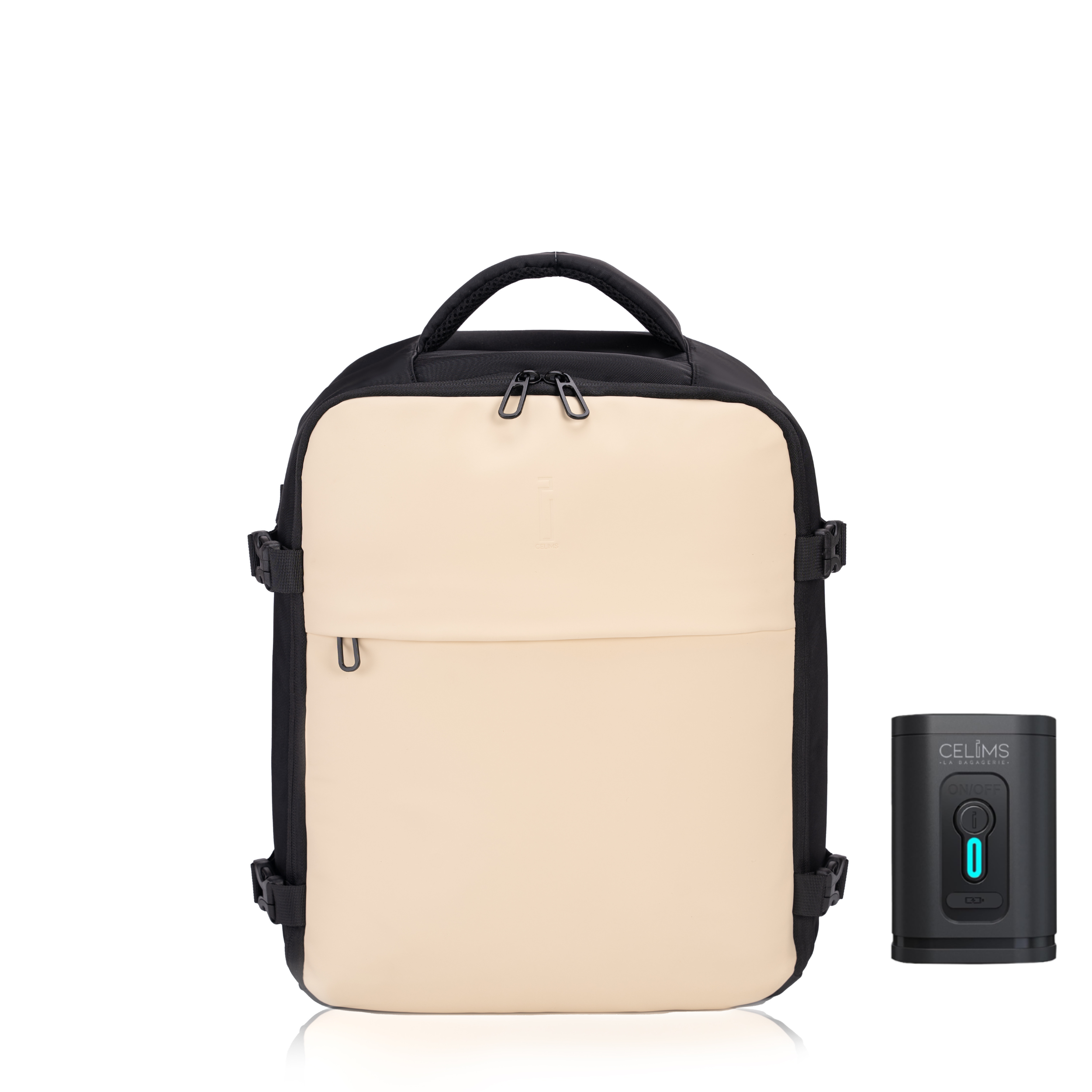 Sac à dos 40x30x20 CELIMS - Bagage à Main - Imperméable - Noir